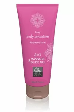 Massage Gel En Glijmiddel - 2in1 Frambozengeur 200ml