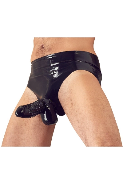 Latex Slip Met Penis Sleeve En Stimulatie Nopjes 4 Latex Slip Met Penis Sleeve En Stimulatie Nopjes - Afbeelding 2