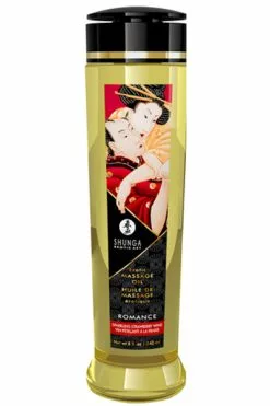 Shunga - Massage Olie Romantiek Aardbeien & Champagne