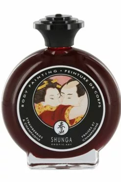 Shunga - Bodypainting Aardbeien & Champagne