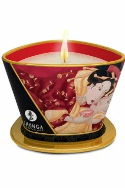 Shunga - Massagekaars Aardbei 170 Ml