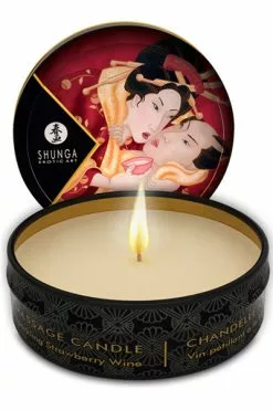Shunga - Mini Massagekaars Aardbei 30 Ml