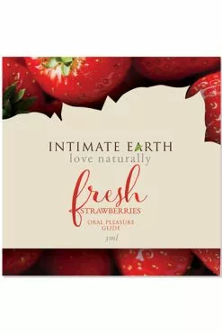 Intimate Earth - Natural Flavors Glide Verse Aardbeien Foil 3 Ml