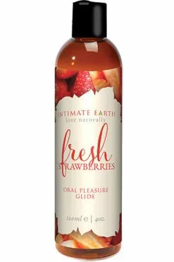 Intimate Earth - Natural Flavors Glide Verse Aardbeien 120 Ml