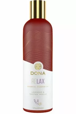 Dona - Essential Massage Olie Relax Lavendel & Tahitiaanse Vanille 120 Ml