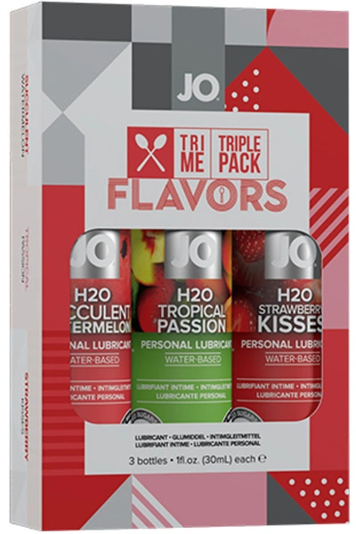 Jo Tri Me Triple Pack Waterbasis Glijmiddel 3x30ml 3 Jo Tri Me Triple Pack Waterbasis Glijmiddel 3x30ml