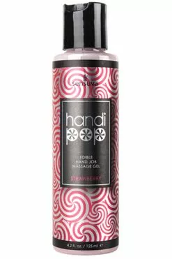 Sensuva - Handipop Hand Job Massage Gel Aardbei 125 Ml