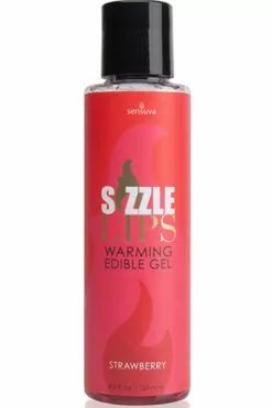 Sensuva - Sizzle Lips Verwarmende Eetbare Gel Aardbei 125 Ml
