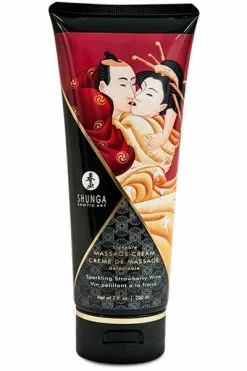 Shunga - Massage Creme Aardbei 200 Ml