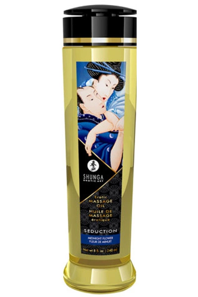 Shunga - Massage Olie Verleiding Midnight Flower 3 Shunga - Massage Olie Verleiding Midnight Flower