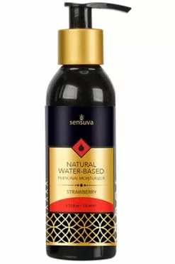 Sensuva - Natural Waterbasis Glijmiddel Aardbei 125 Ml