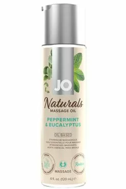 System Jo - Naturals Massage Olie Pepermunt & Eucalyptus 120 Ml