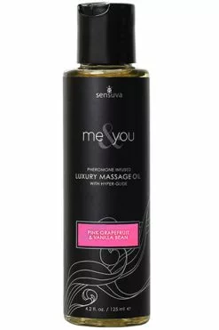 Sensuva - Me & You Roze Grapefruit & Vanille Boon Massage Oil 125 Ml